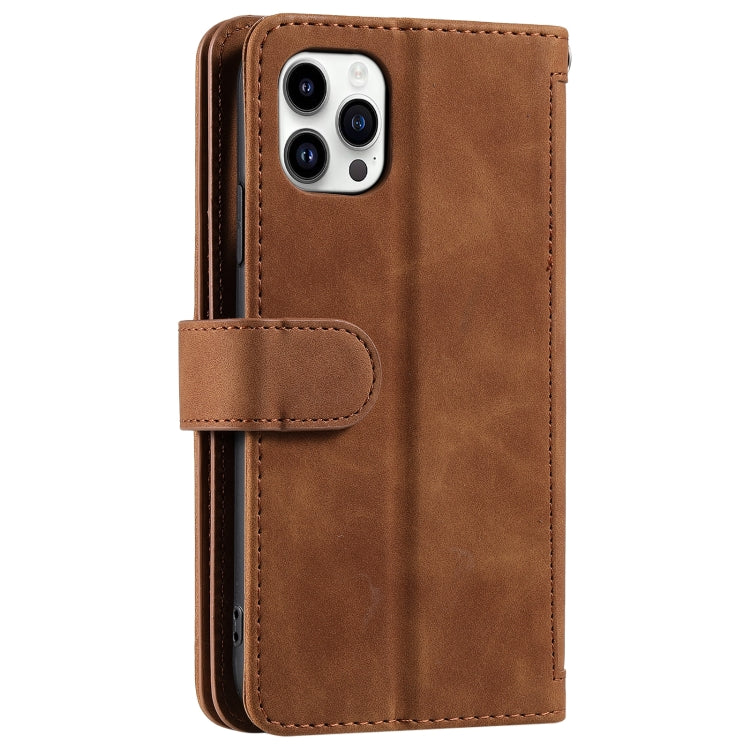 For Xiaomi Redmi 13 4G Nine Card Zipper Bag Leather Phone Case with Lanyard
