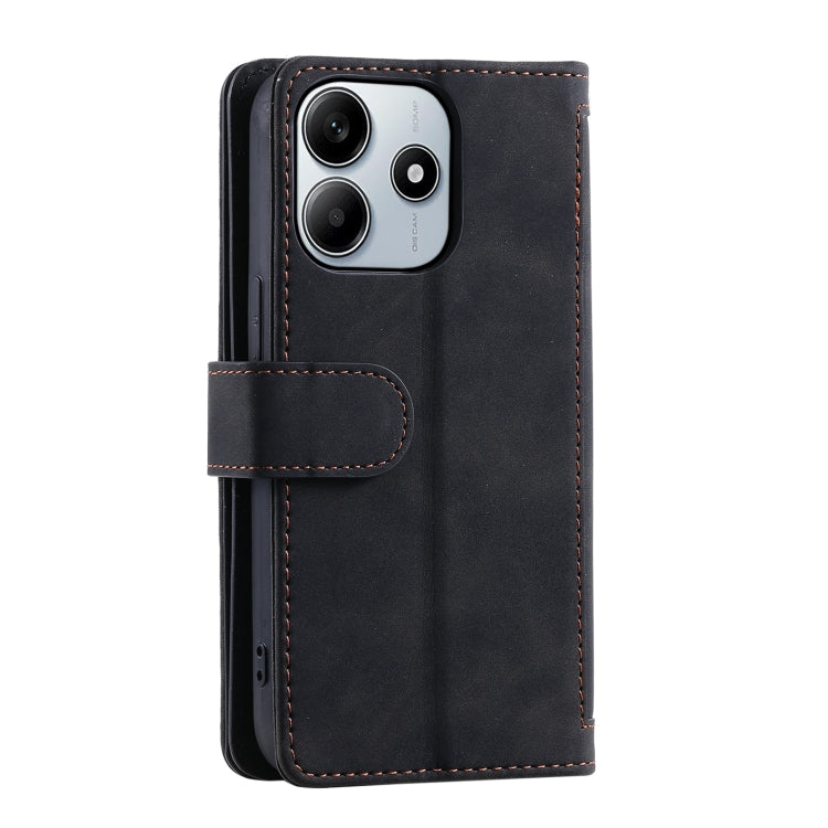 For Xiaomi Redmi Note 14 5G Nine Card Zipper Bag Leather Phone Case with Lanyard