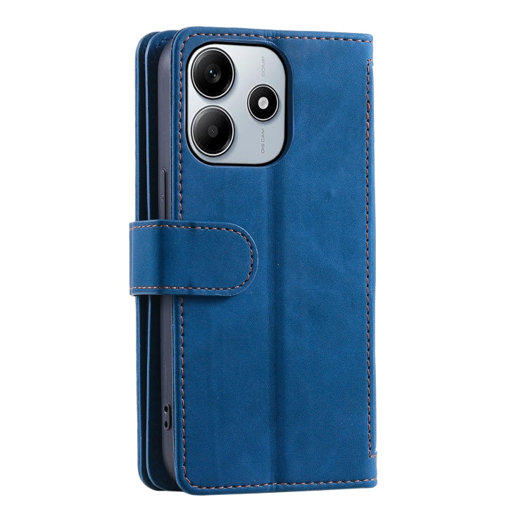 For Xiaomi Redmi Note 14 5G Nine Card Zipper Bag Leather Phone Case with Lanyard