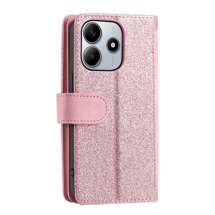 For Xiaomi Redmi Note 14 5G Nine Card Zipper Bag Leather Phone Case with Lanyard