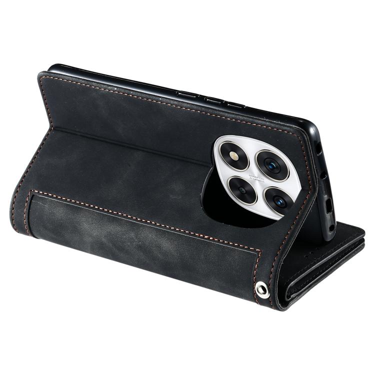 For Redmi Note 14 Pro 4G Nine Card Zipper Bag Leather Phone Case with Lanyard