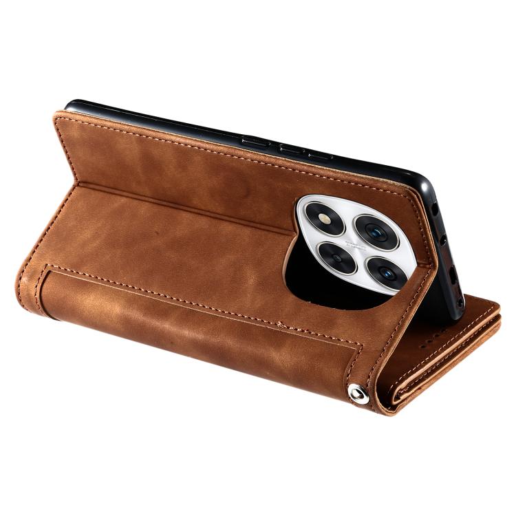 For Redmi Note 14 Pro 4G Nine Card Zipper Bag Leather Phone Case with Lanyard