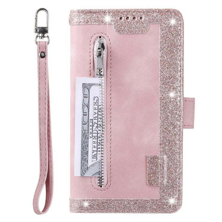 For Redmi Note 14 Pro 4G Nine Card Zipper Bag Leather Phone Case with Lanyard
