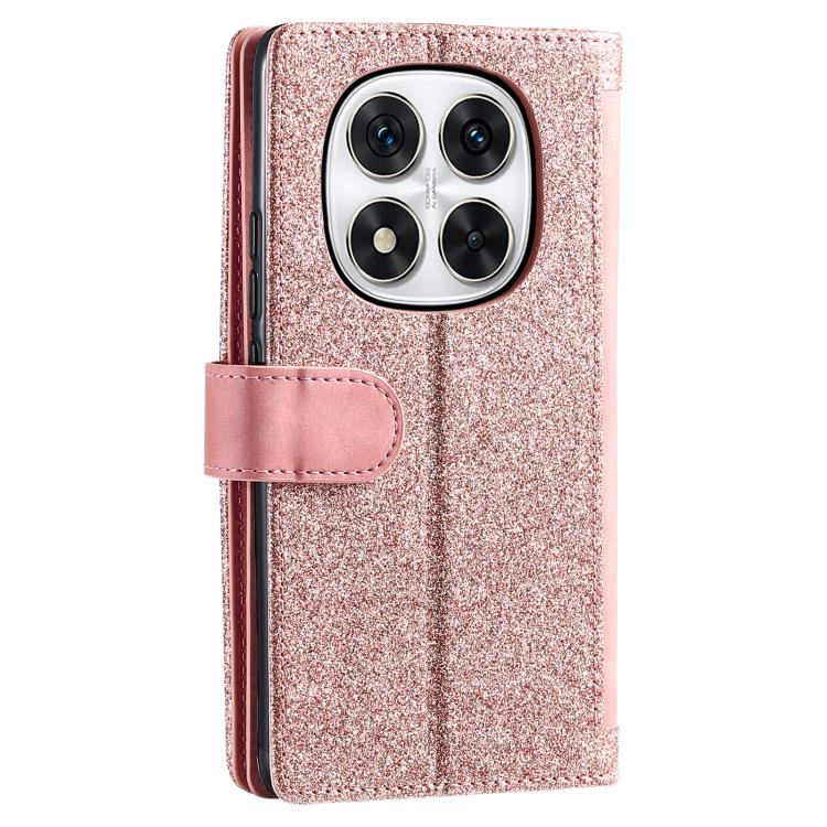 For Redmi Note 14 Pro 4G Nine Card Zipper Bag Leather Phone Case with Lanyard