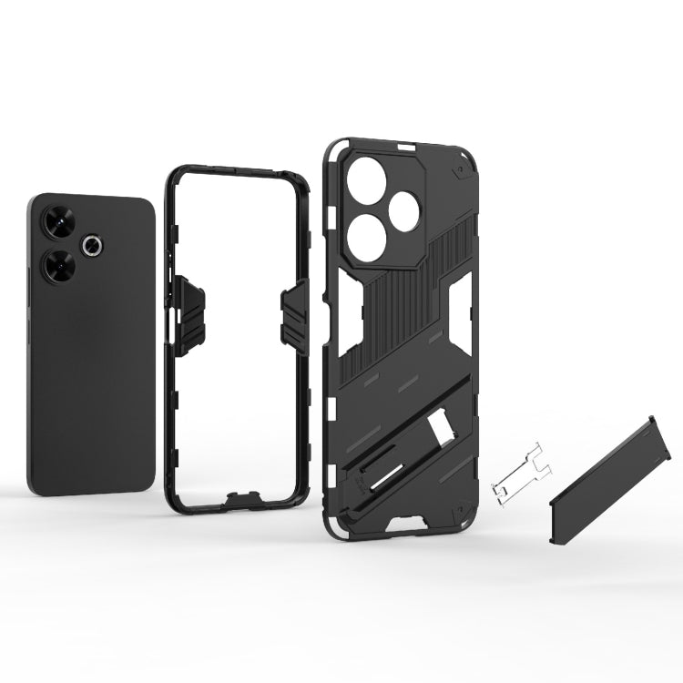 For Xiaomi Redmi 13 4G Punk Armor 2 in 1 PC + TPU Phone Case with Holder