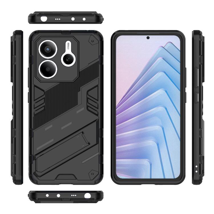For Redmi Note 14 5G Punk Armor 2 in 1 PC + TPU Phone Case with Holder