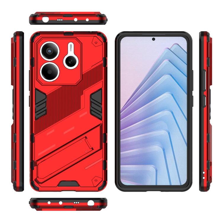 For Redmi Note 14 5G Punk Armor 2 in 1 PC + TPU Phone Case with Holder