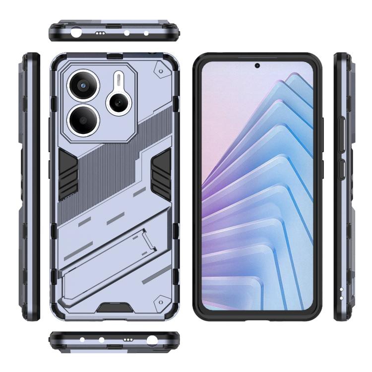 For Redmi Note 14 5G Punk Armor 2 in 1 PC + TPU Phone Case with Holder