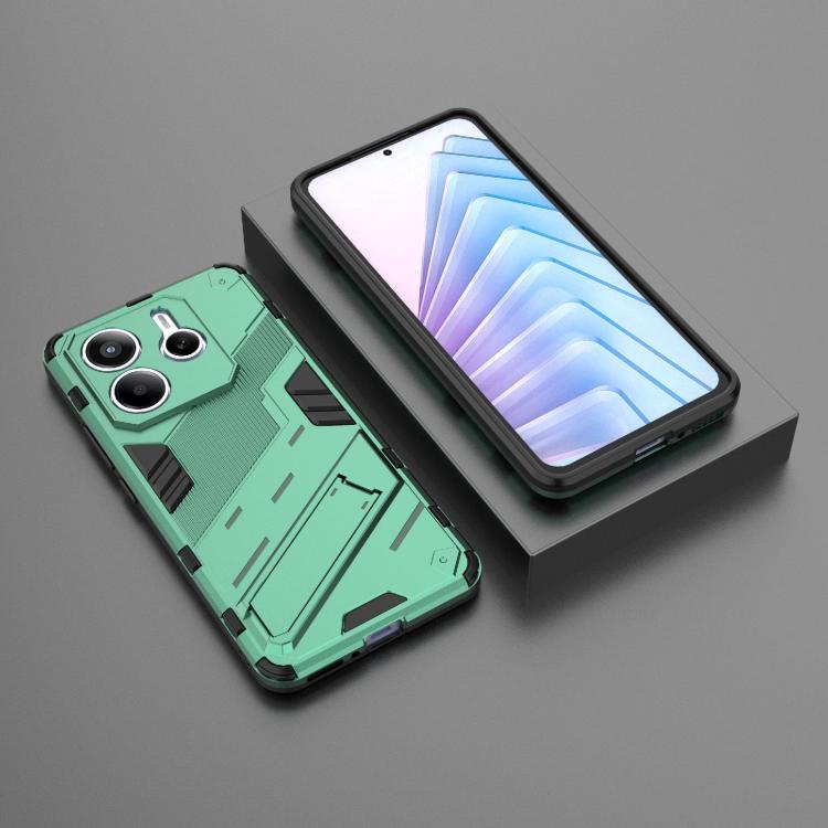 For Redmi Note 14 5G Punk Armor 2 in 1 PC + TPU Phone Case with Holder