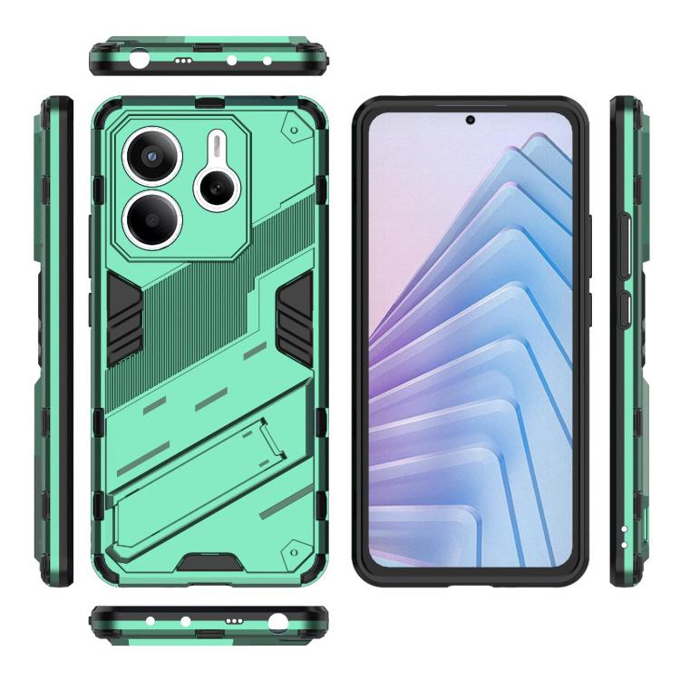 For Redmi Note 14 5G Punk Armor 2 in 1 PC + TPU Phone Case with Holder