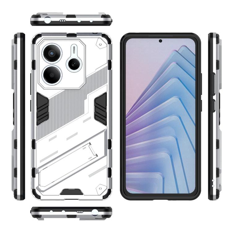 For Redmi Note 14 5G Punk Armor 2 in 1 PC + TPU Phone Case with Holder