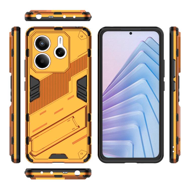 For Redmi Note 14 5G Punk Armor 2 in 1 PC + TPU Phone Case with Holder