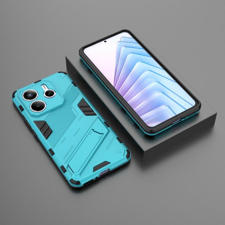For Redmi Note 14 5G Punk Armor 2 in 1 PC + TPU Phone Case with Holder