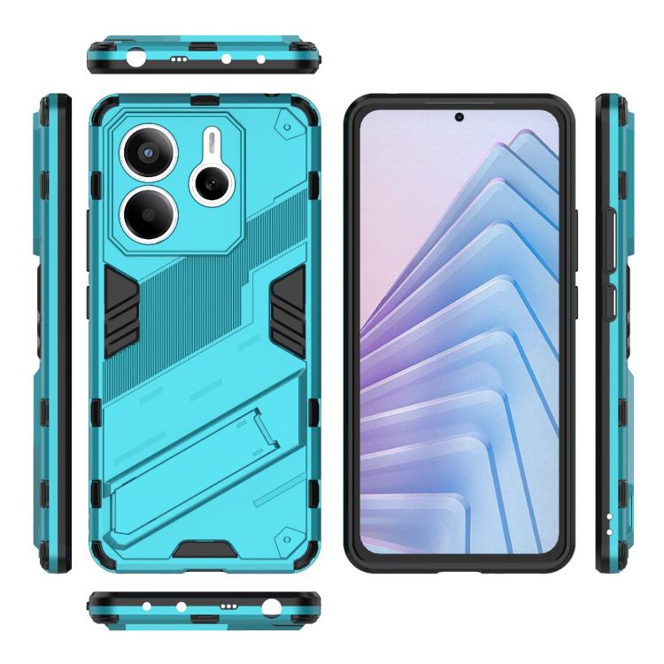 For Redmi Note 14 5G Punk Armor 2 in 1 PC + TPU Phone Case with Holder