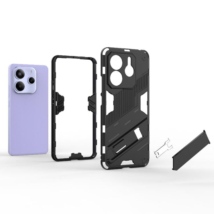 For Redmi Note 14 5G Punk Armor 2 in 1 PC + TPU Phone Case with Holder