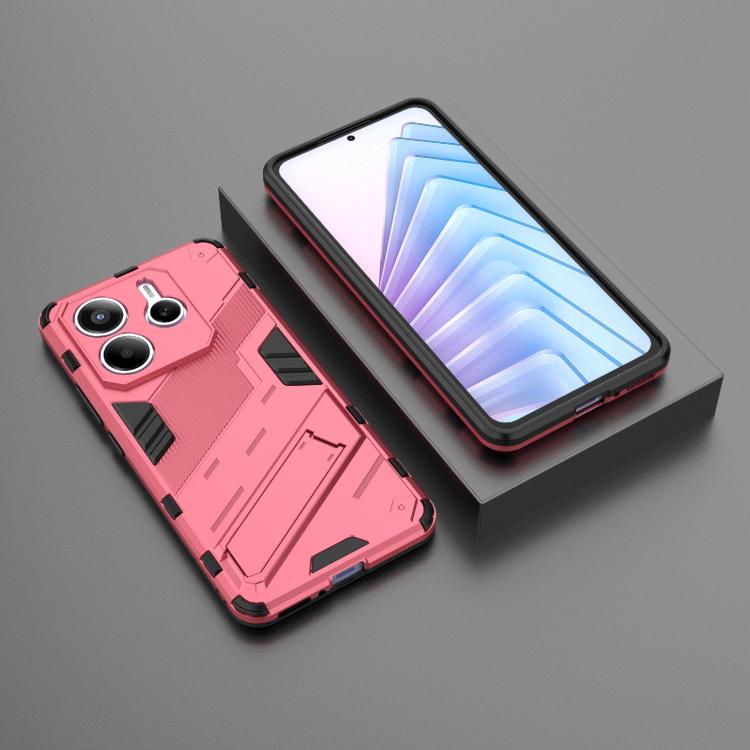 For Redmi Note 14 5G Punk Armor 2 in 1 PC + TPU Phone Case with Holder