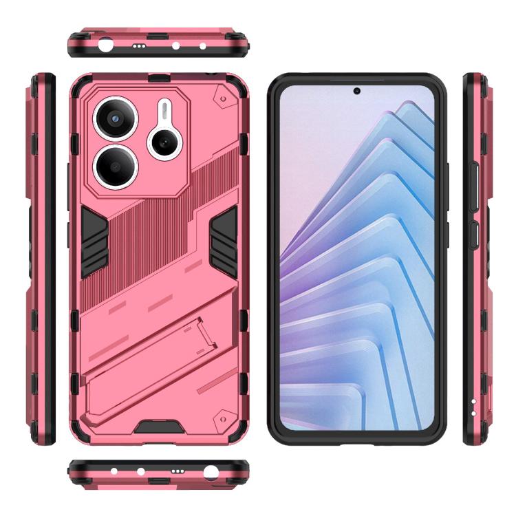 For Redmi Note 14 5G Punk Armor 2 in 1 PC + TPU Phone Case with Holder