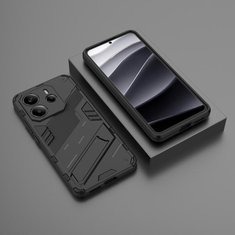 For Redmi Note 14 4G 163.25mm Punk Armor 2 in 1 PC + TPU Phone Case with Holder