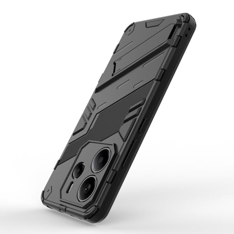 For Redmi Note 14 4G 163.25mm Punk Armor 2 in 1 PC + TPU Phone Case with Holder
