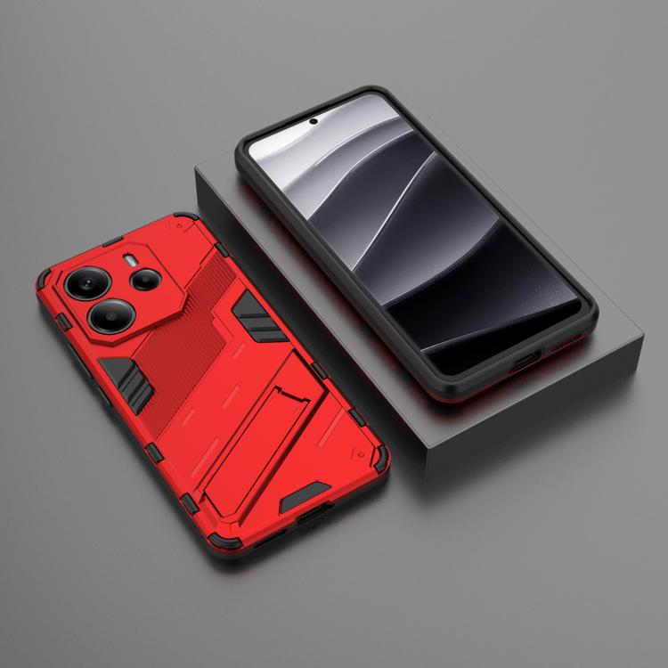 For Redmi Note 14 4G 163.25mm Punk Armor 2 in 1 PC + TPU Phone Case with Holder