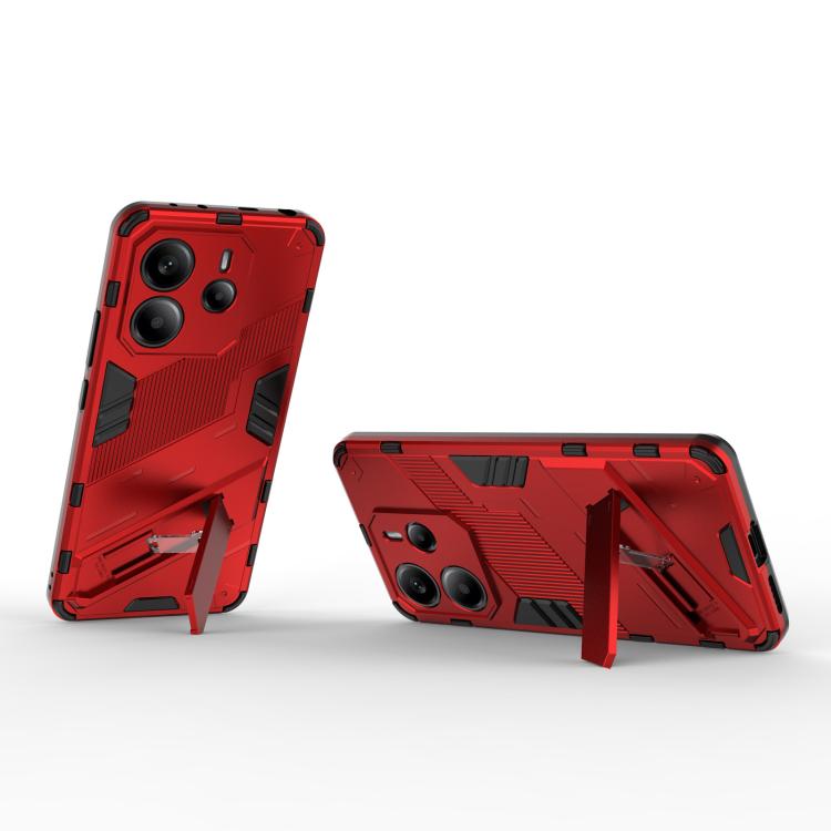 For Redmi Note 14 4G 163.25mm Punk Armor 2 in 1 PC + TPU Phone Case with Holder
