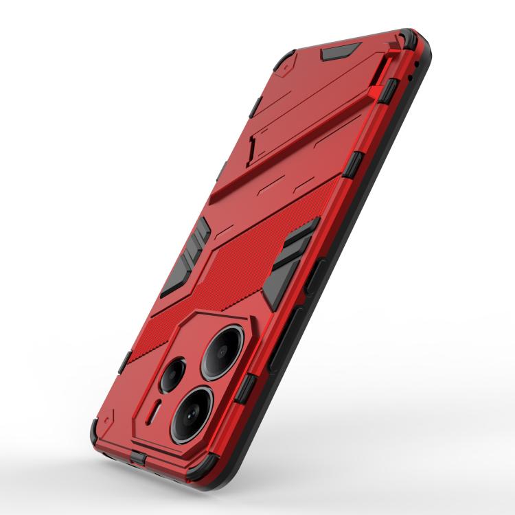 For Redmi Note 14 4G 163.25mm Punk Armor 2 in 1 PC + TPU Phone Case with Holder