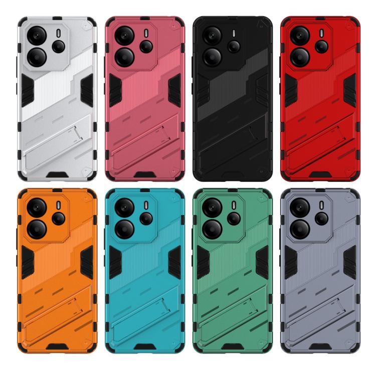 For Redmi Note 14 4G 163.25mm Punk Armor 2 in 1 PC + TPU Phone Case with Holder