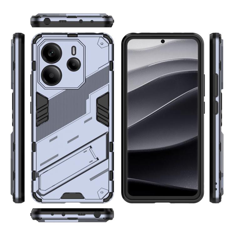 For Redmi Note 14 4G 163.25mm Punk Armor 2 in 1 PC + TPU Phone Case with Holder