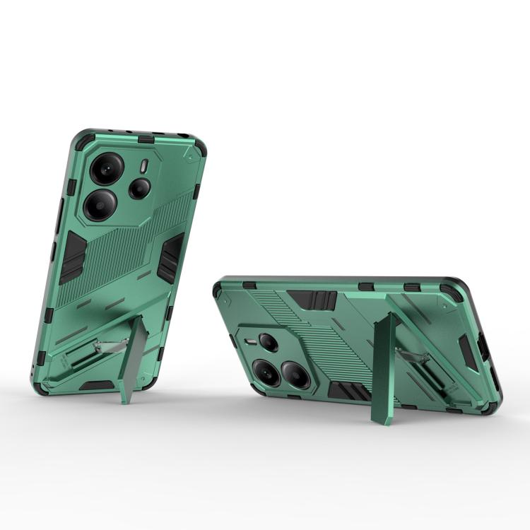 For Redmi Note 14 4G 163.25mm Punk Armor 2 in 1 PC + TPU Phone Case with Holder