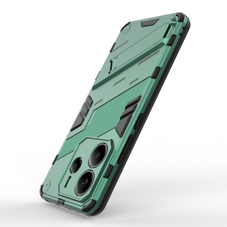 For Redmi Note 14 4G 163.25mm Punk Armor 2 in 1 PC + TPU Phone Case with Holder