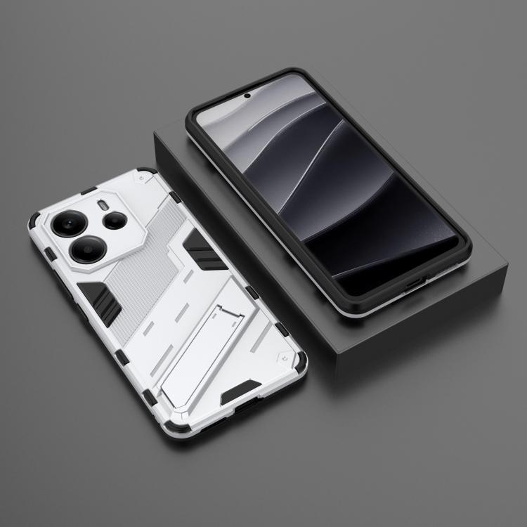 For Redmi Note 14 4G 163.25mm Punk Armor 2 in 1 PC + TPU Phone Case with Holder