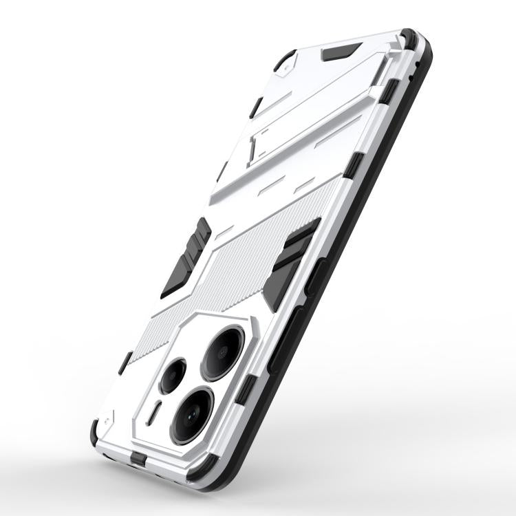 For Redmi Note 14 4G 163.25mm Punk Armor 2 in 1 PC + TPU Phone Case with Holder