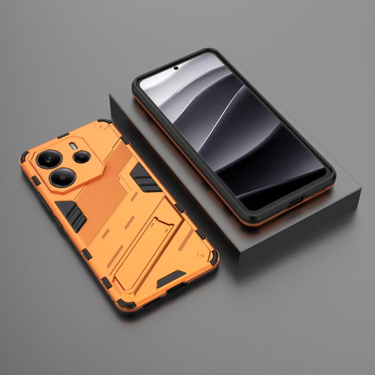 For Redmi Note 14 4G 163.25mm Punk Armor 2 in 1 PC + TPU Phone Case with Holder