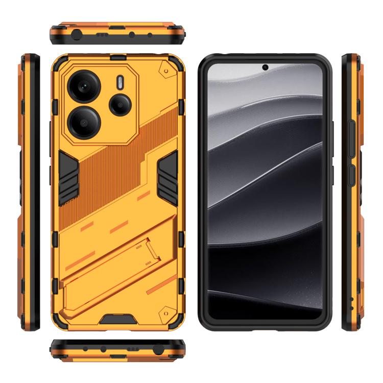 For Redmi Note 14 4G 163.25mm Punk Armor 2 in 1 PC + TPU Phone Case with Holder