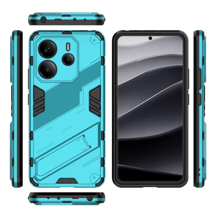 For Redmi Note 14 4G 163.25mm Punk Armor 2 in 1 PC + TPU Phone Case with Holder
