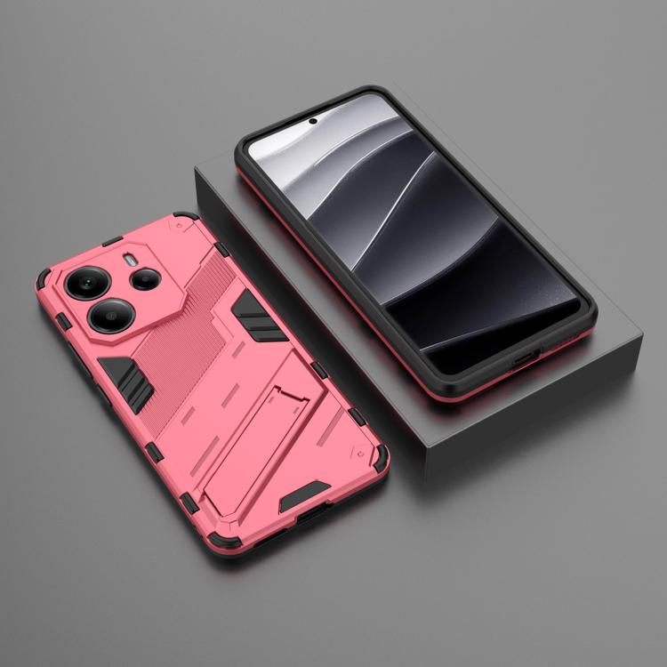 For Redmi Note 14 4G 163.25mm Punk Armor 2 in 1 PC + TPU Phone Case with Holder