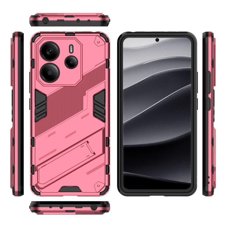 For Redmi Note 14 4G 163.25mm Punk Armor 2 in 1 PC + TPU Phone Case with Holder