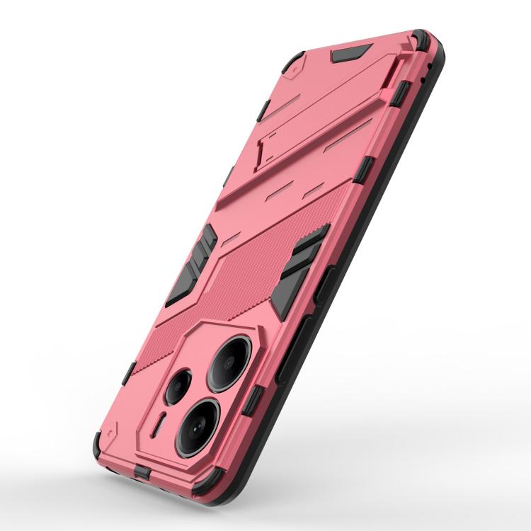 For Redmi Note 14 4G 163.25mm Punk Armor 2 in 1 PC + TPU Phone Case with Holder