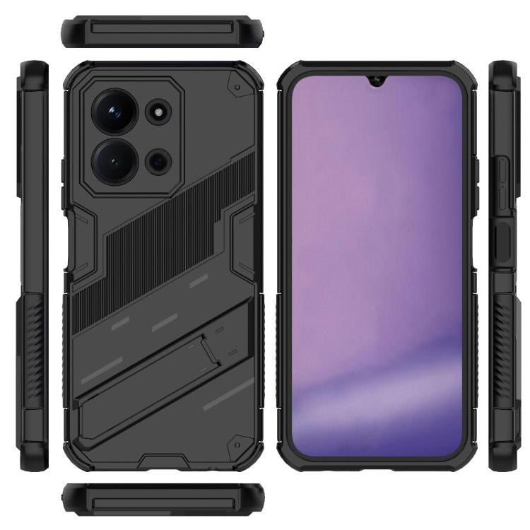 For Redmi 15C 5G/4G Global 171mm Punk Armor 2 in 1 PC + TPU Phone Case with Holder