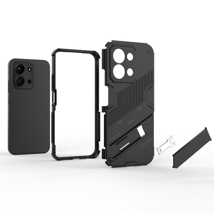 For Redmi 15C 5G/4G Global 171mm Punk Armor 2 in 1 PC + TPU Phone Case with Holder