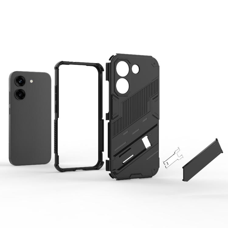 For Redmi Turbo 5 5G / Poco X8 Pro 5G Punk Armor 2 in 1 PC + TPU Phone Case with Holder