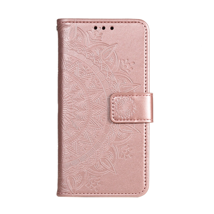 For Xiaomi Redmi Note 14 5G Totem Flower Embossed Leather Phone Case with Lanyard
