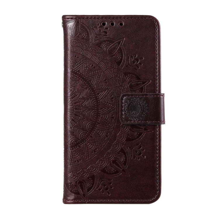 For Xiaomi Redmi Note 14 5G Totem Flower Embossed Leather Phone Case with Lanyard