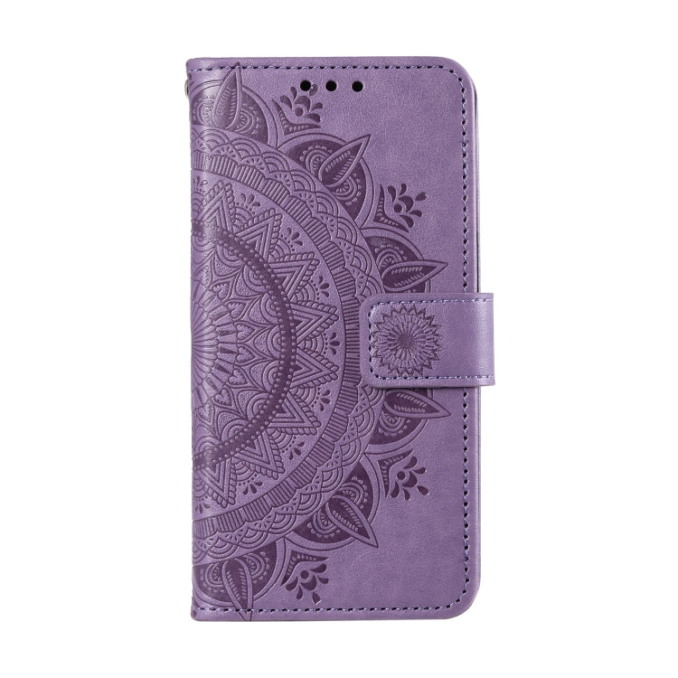 For Xiaomi Redmi Note 14 5G Totem Flower Embossed Leather Phone Case with Lanyard