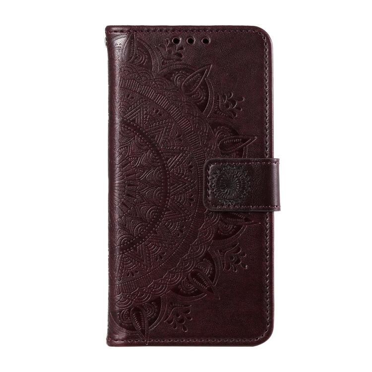 For Redmi Note 14 Pro 4G Totem Flower Embossed Leather Phone Case with Lanyard