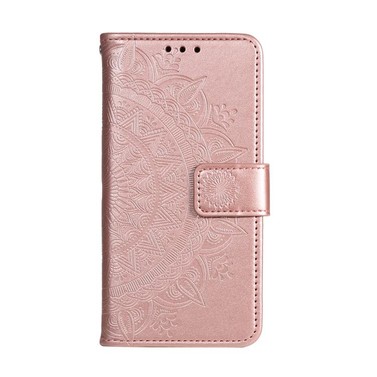 For Redmi Note 14 Pro 4G Totem Flower Embossed Leather Phone Case with Lanyard