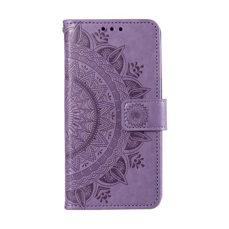 For Redmi Note 14 Pro 4G Totem Flower Embossed Leather Phone Case with Lanyard