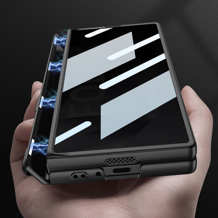 For Samsung Galaxy Z Fold6 GKK Integrated Anti Peep Full Coverage Magnetic Fold Phone Case with Pen Slot, Not Included Pen