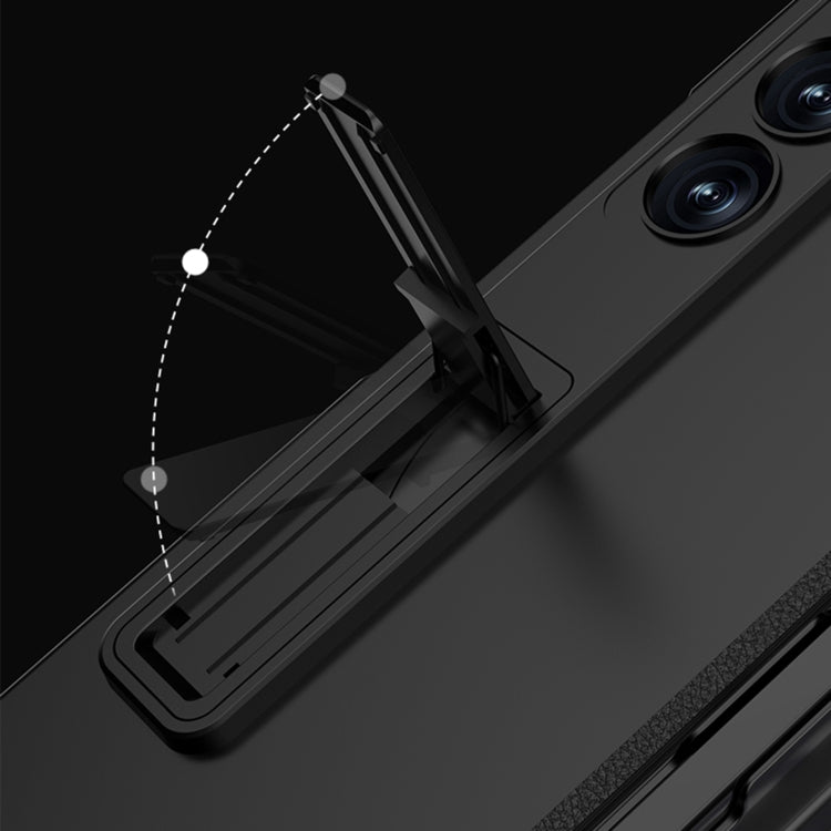 For Samsung Galaxy Z Fold6 GKK Integrated Anti Peep Full Coverage Magnetic Fold Phone Case with Pen Slot, Not Included Pen