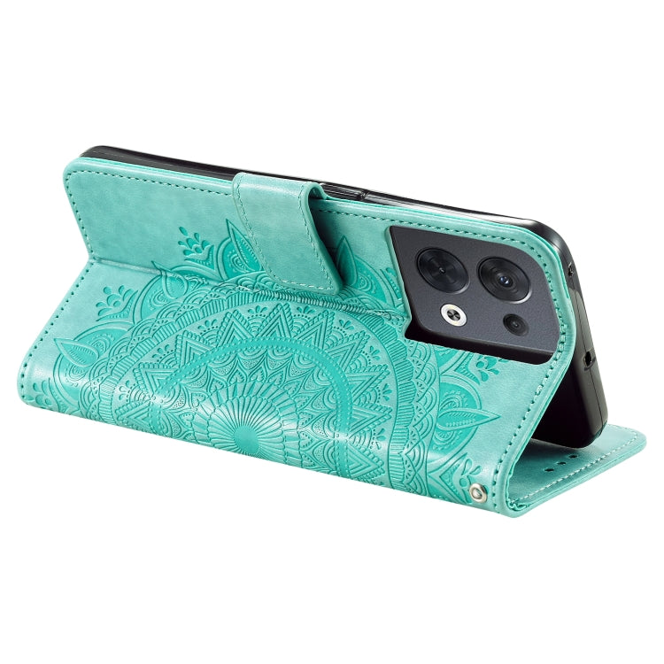 For Motorola Edge 50 Ultra Totem Flower Embossed Leather Phone Case with Lanyard